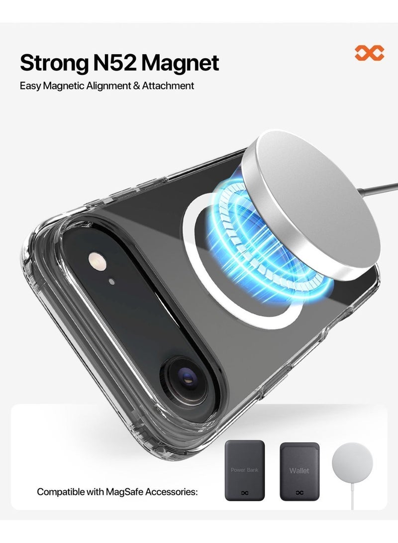 INFINYTY iPhone 17 Air Premium Clear Case- Zepho (Transparent), MagSafe Compatible, 12ft Mil. Grade Drop-Tested, Crystal Clear Transparency, Effective Anti-Yellowing Technology, Hybrid Material, Shock-Absorbing Bumpers, Scratch-Resistant, Raised Edges - Image 2